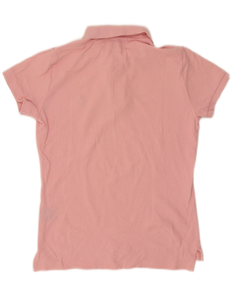 RALPH LAUREN Womens Skinny Polo Shirt UK 12 Medium Pink Cotton Vintage Ralph Lauren and Second-Hand Ralph Lauren from Messina Hembry 