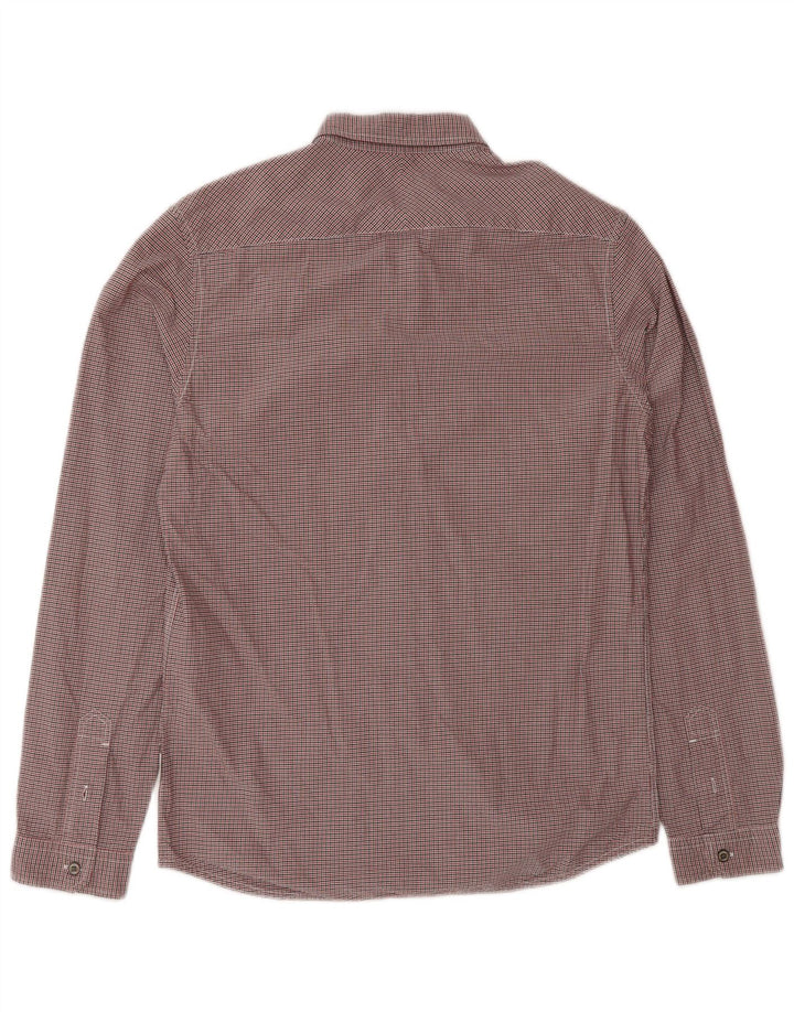 Camisa masculina Paul Smith sob medida, pequena, vermelha, xadrez, algodão