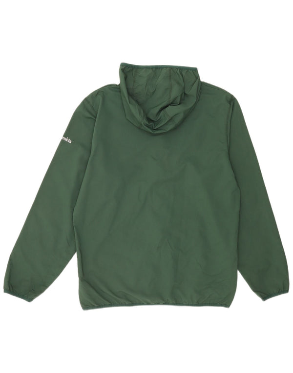 Columbia Mens Michigan State Spartans Jaqueta de chuva com capuz Reino Unido 38 Médio Verde