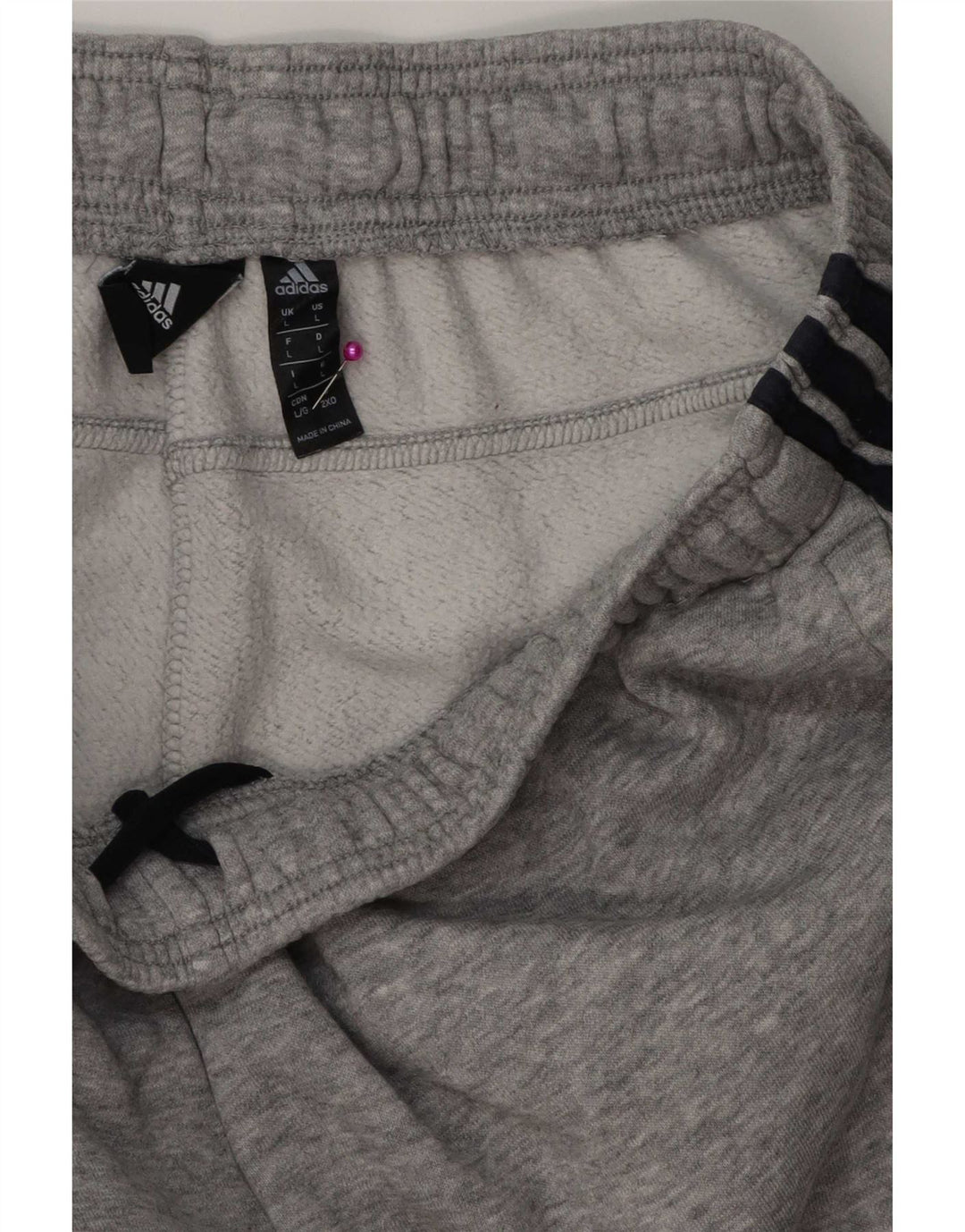 Calça de treino masculina Adidas Joggers grande cinza manchado