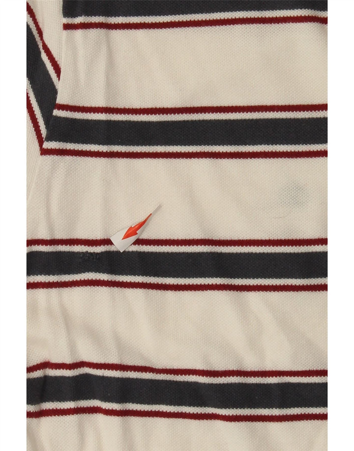 Camisa polo masculina Champion Easy Fit grande listrada branca