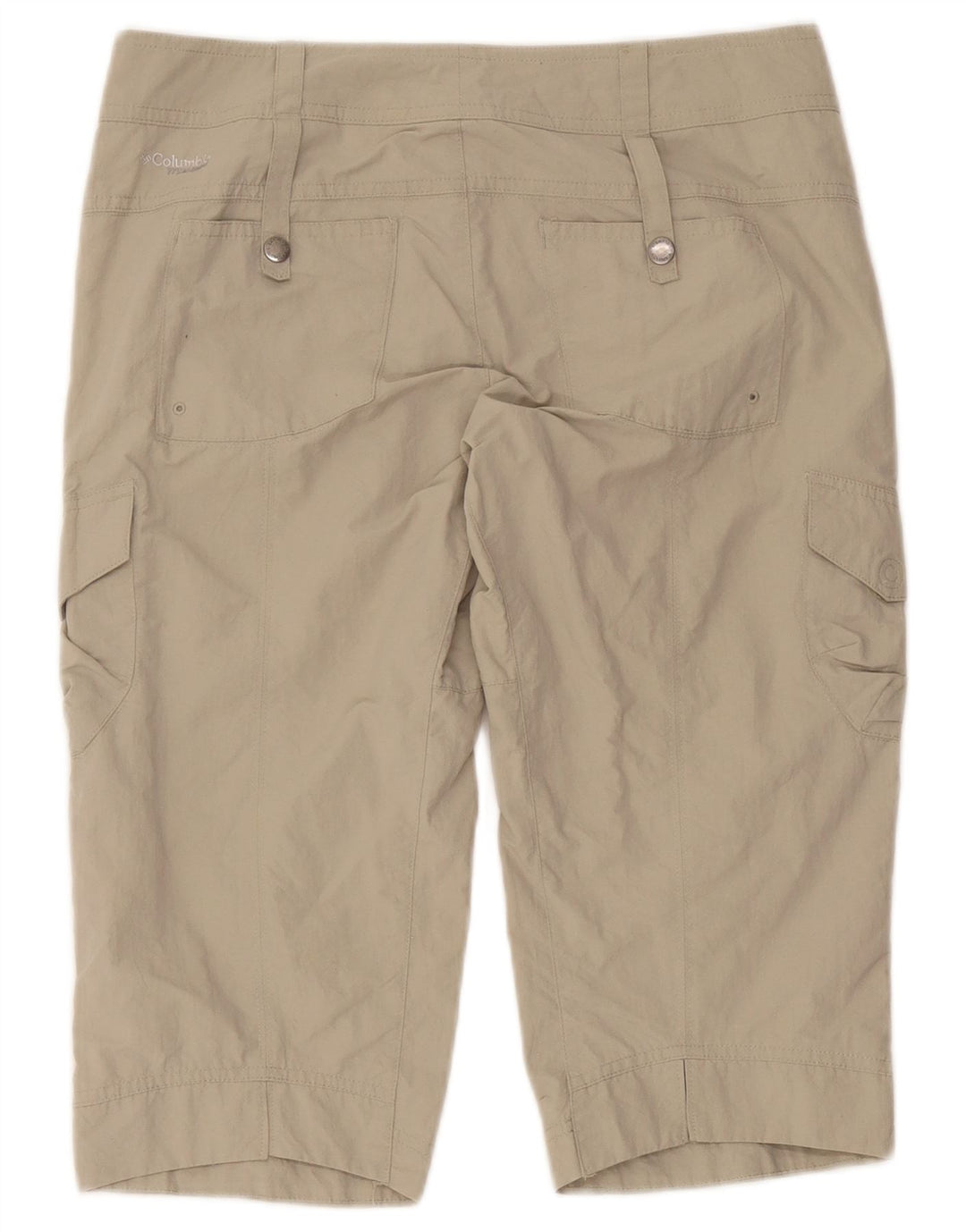 Columbia Womens Titanium Cargo Shorts US 4 Pequeno W32 Bege Nylon