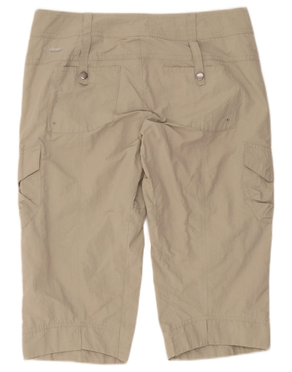 Columbia Womens Titanium Cargo Shorts US 4 Pequeno W32 Bege Nylon
