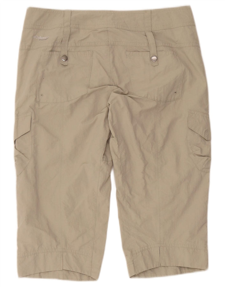 Columbia Womens Titanium Cargo Shorts US 4 Pequeno W32 Bege Nylon