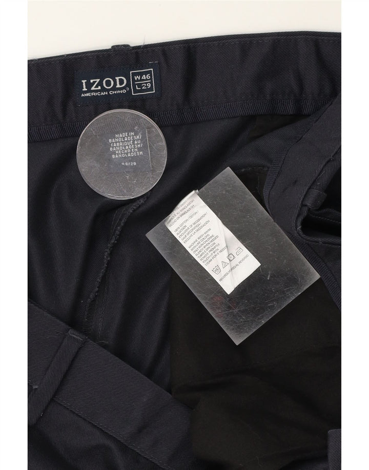 IZOD Mens Straight Capri Trousers W46 L26 Navy Blue Cotton Vintage Izod and Second-Hand Izod from Messina Hembry 