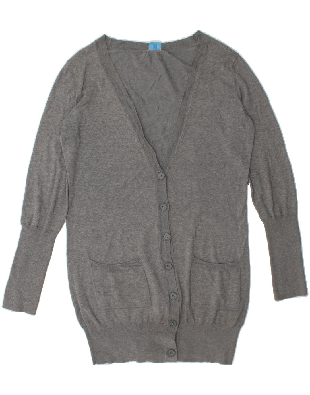 OASIS Womens Cardigan Sweater UK 12 Medium Grey Cotton Vintage Oasis and Second-Hand Oasis from Messina Hembry 