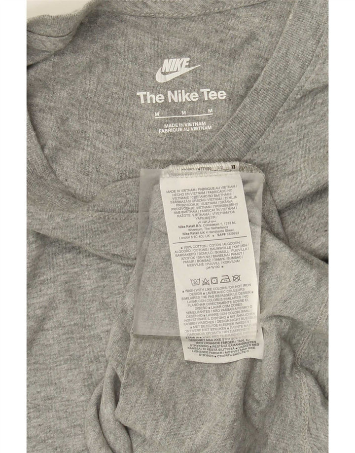 Camiseta masculina NIKE Top cinza médio algodão