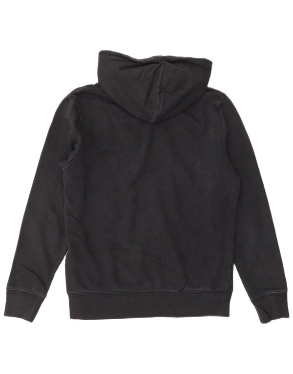 Suéter masculino com capuz gráfico geográfico Napapijri pequeno algodão azul marinho