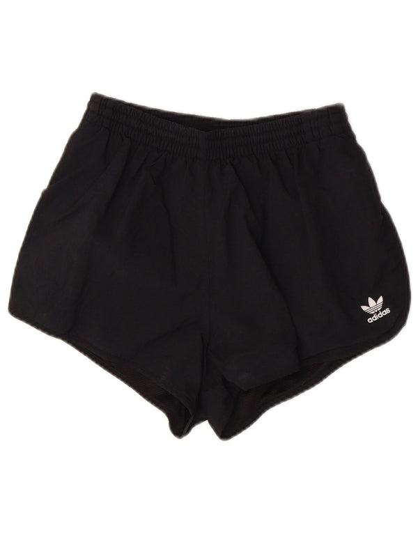 Shorts esportivos femininos Adidas UK 8 pequeno poliéster preto