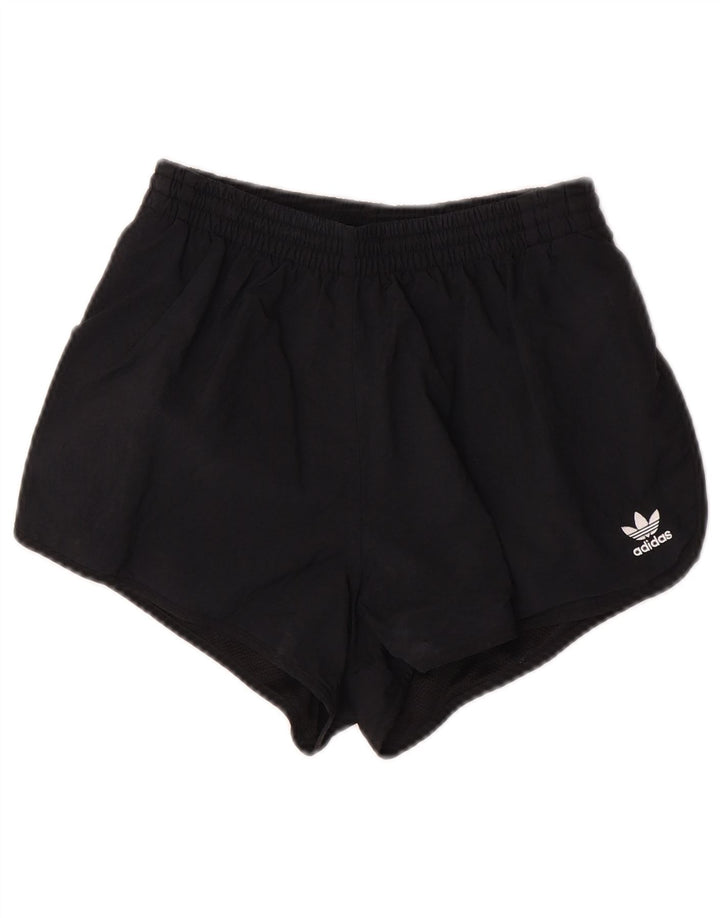 Shorts esportivos femininos Adidas UK 8 pequeno poliéster preto