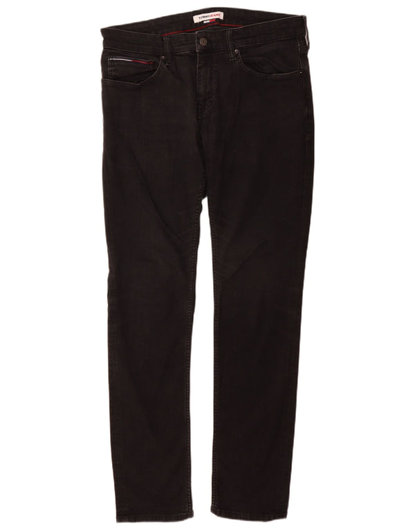 Tommy Hilfiger Masculino Slim Jeans W36 L34 Algodão Preto