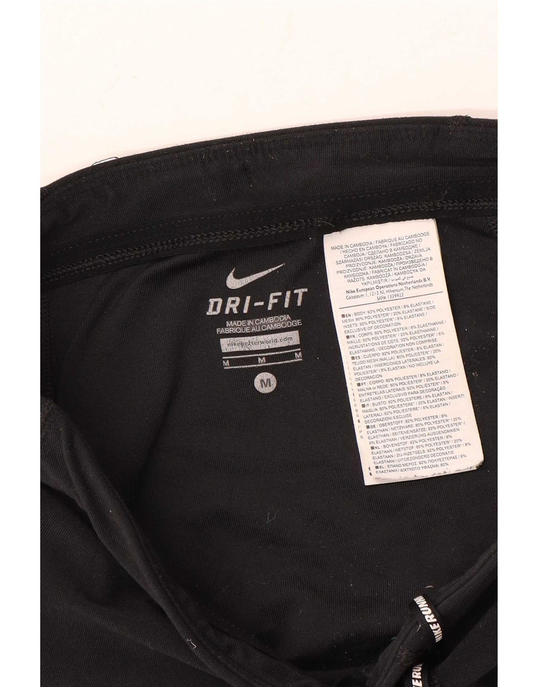 Leggings Nike Dri Fit UK 14 Médio Preto Poliéster