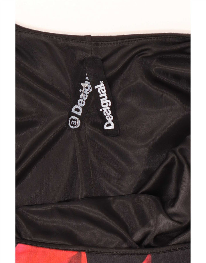 Vestido bainha feminino Desigual UK 12 médio preto floral