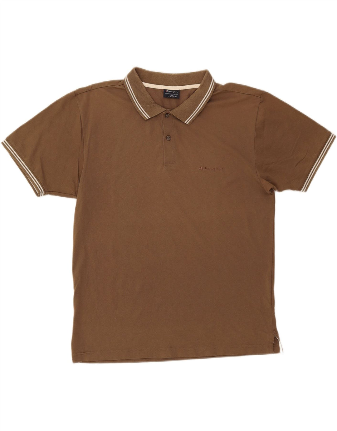 Camisa polo masculina CHAMPION grande algodão marrom