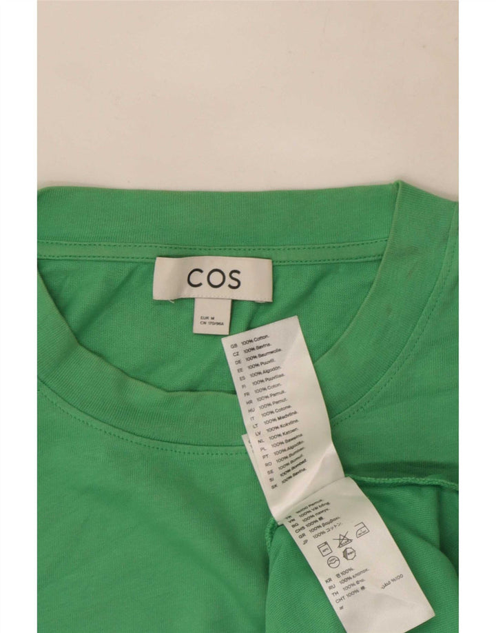 Cos Womens Top Manga Longa Reino Unido 14 Algodão Verde Médio