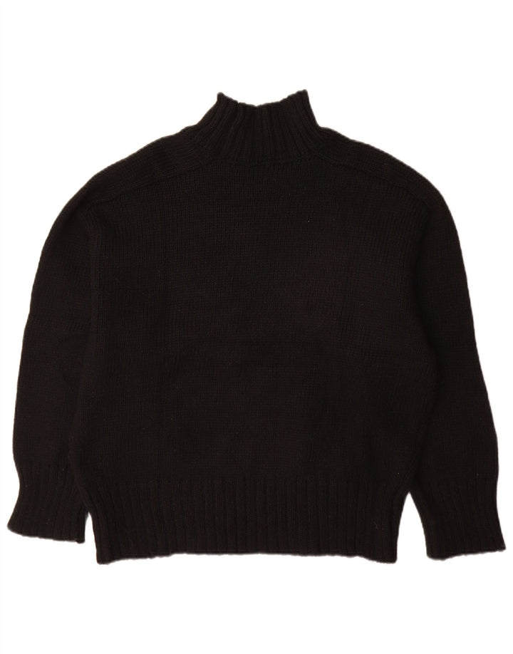 Zara Suéter feminino oversized com gola de tartaruga Reino Unido 14 médio preto