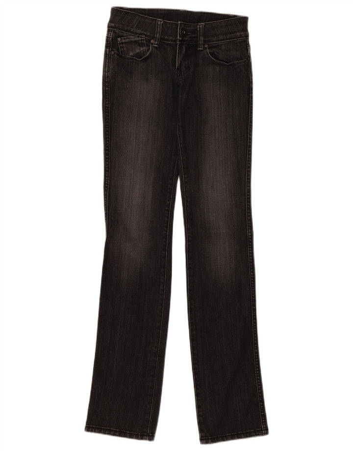 Jeans retos femininos Lee W26 L34 algodão cinza