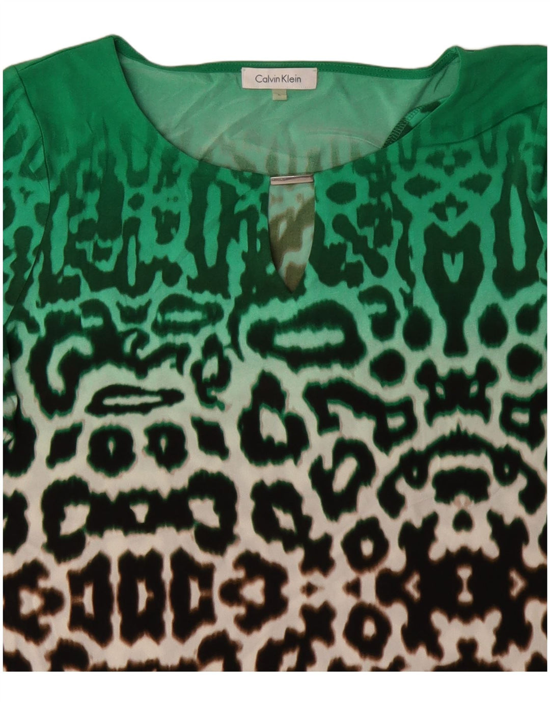 Blusa feminina Calvin Klein UK 16 grande estampa animal multicolorida