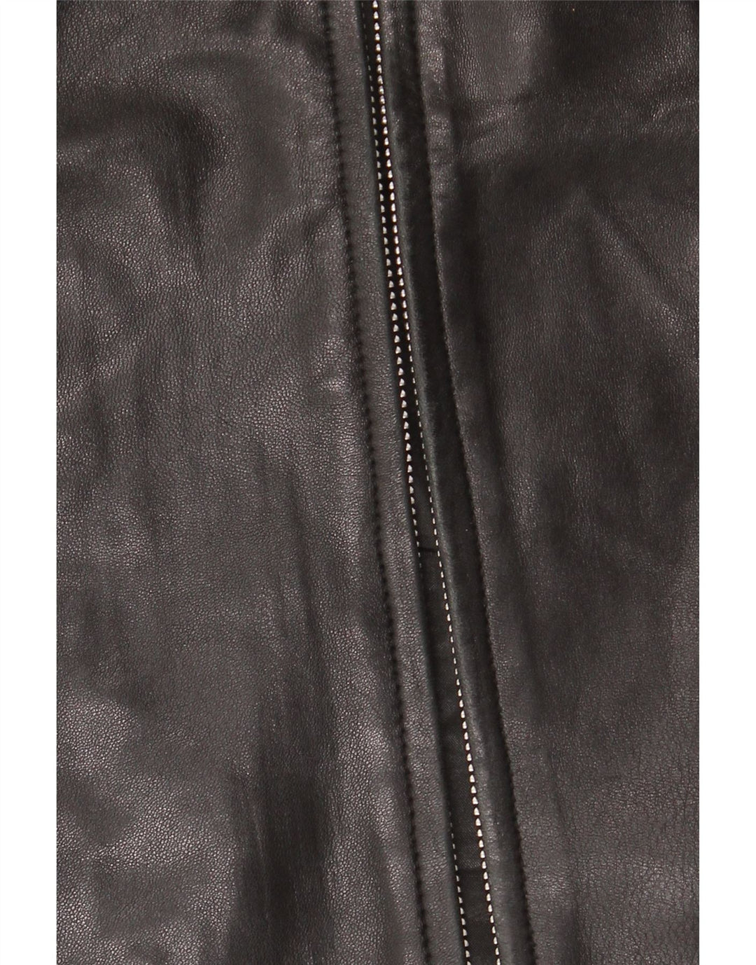 Jaqueta de couro feminina JAEGER UK 12 couro preto médio