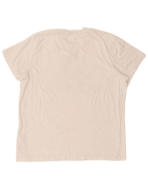 Adidas Womens Graphic T-Shirt Top UK 16/18 Large White Cotton