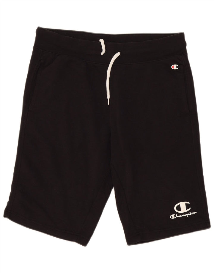 Shorts esportivos masculinos Champion grande algodão preto
