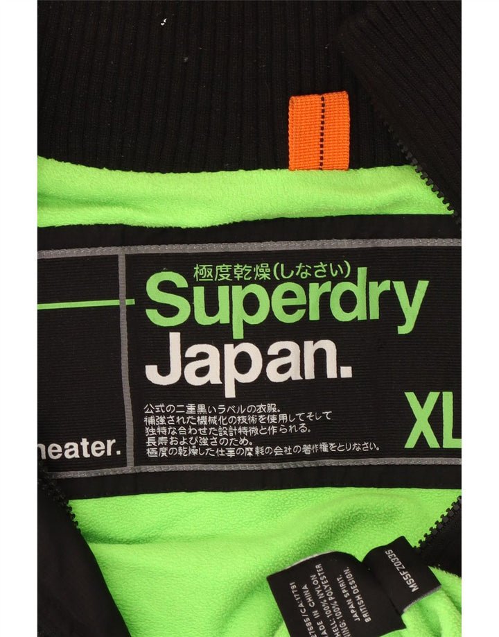 Jaqueta corta-vento masculina Superdry UK 42 XL preto nylon