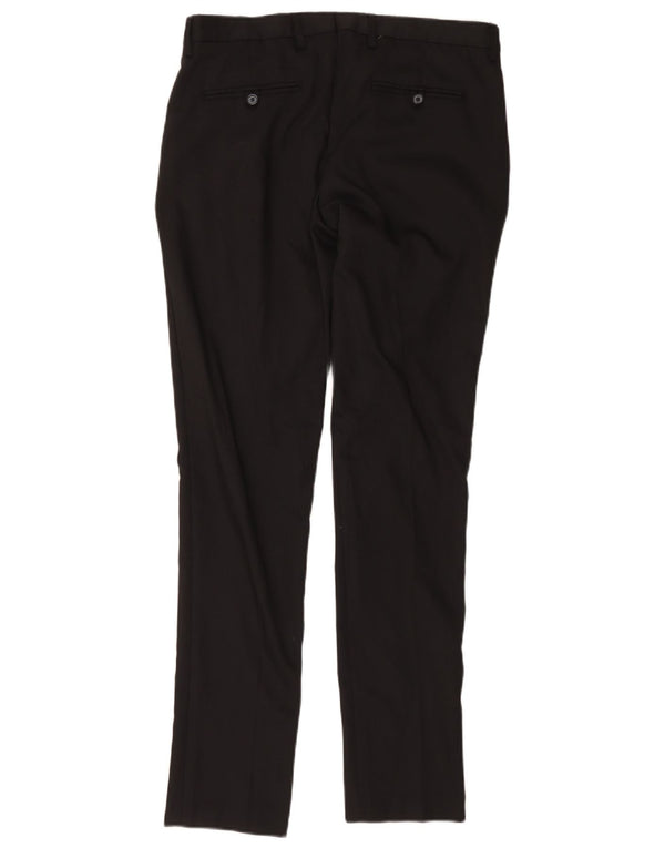 Zara Mens Slim Chino Calças EU 42 Grande W32 L33 Poliéster Preto