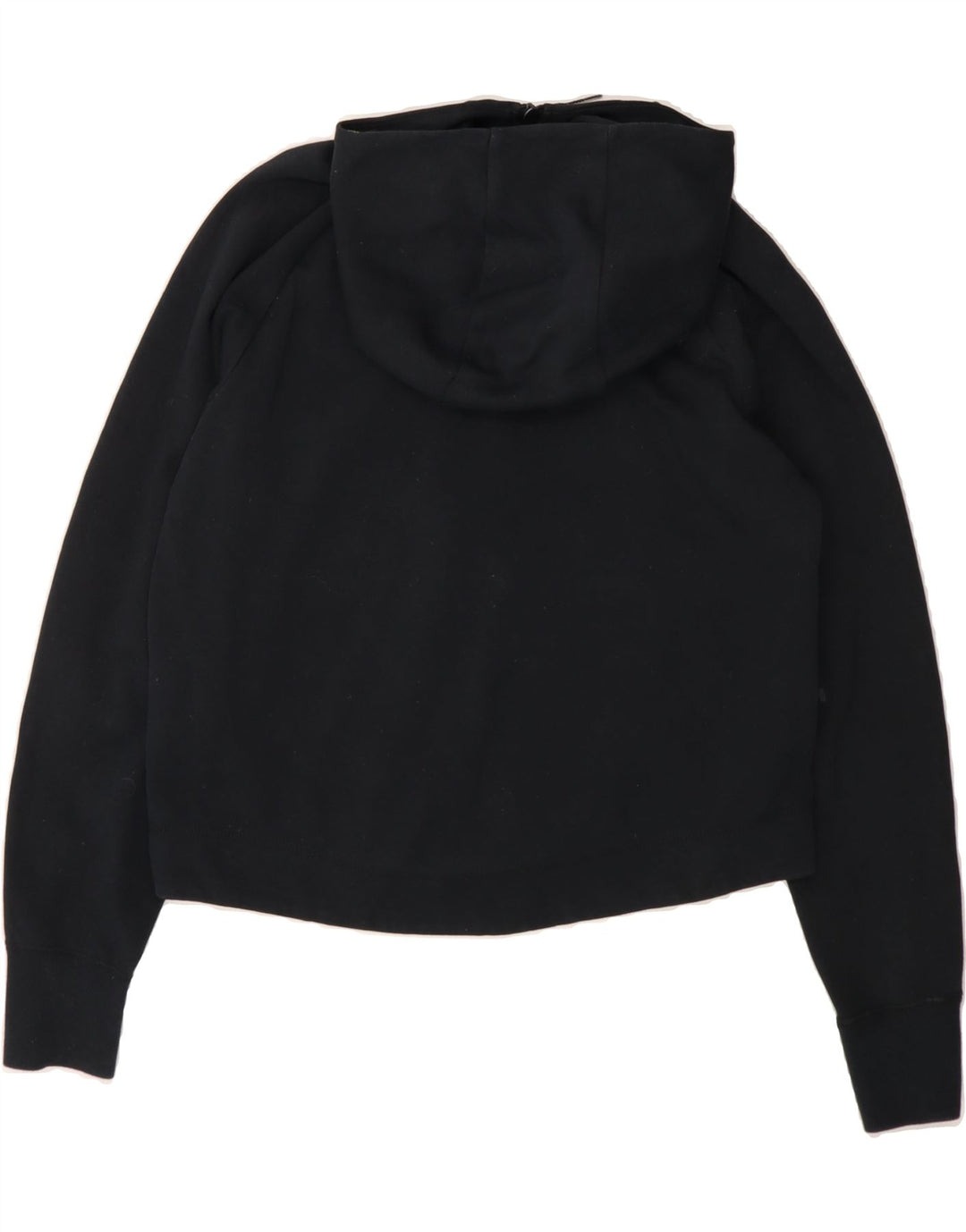 NIKE Womens Crop Oversized Zip Hoodie Sweater UK 10 Small Black Cotton Vintage Nike and Second-Hand Nike from Messina Hembry 