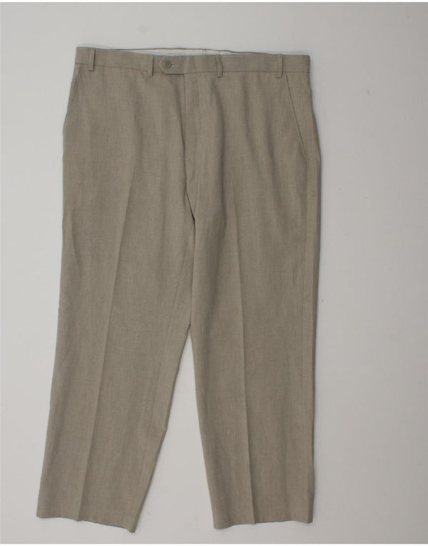 Calça casual masculina Marks & Spencer W38 L31 cinza poliéster