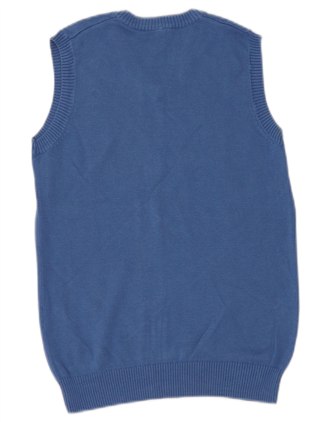 Regata BENETTON Boys Vest 8-9 anos grande algodão azul