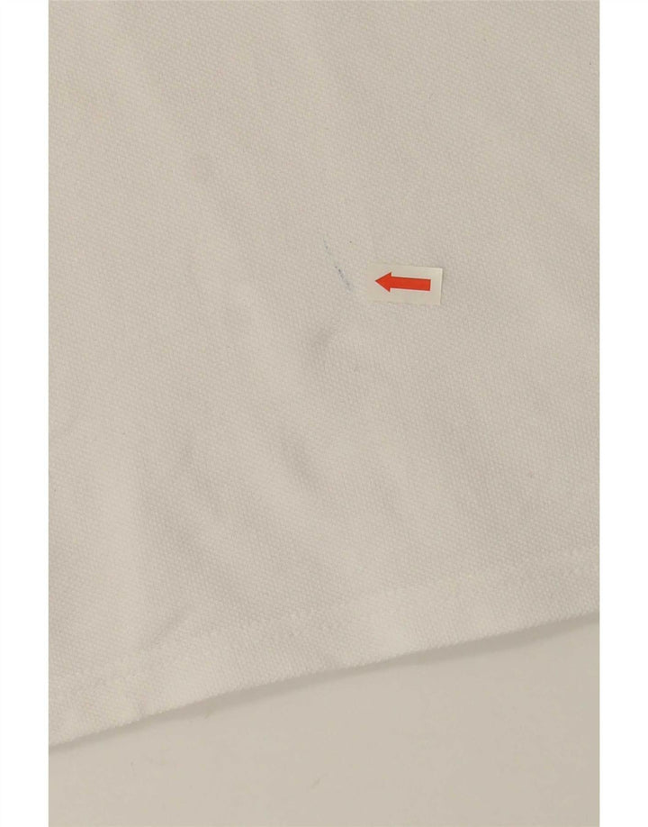 Camisa polo masculina Lyle & Scott XL algodão listrado branco