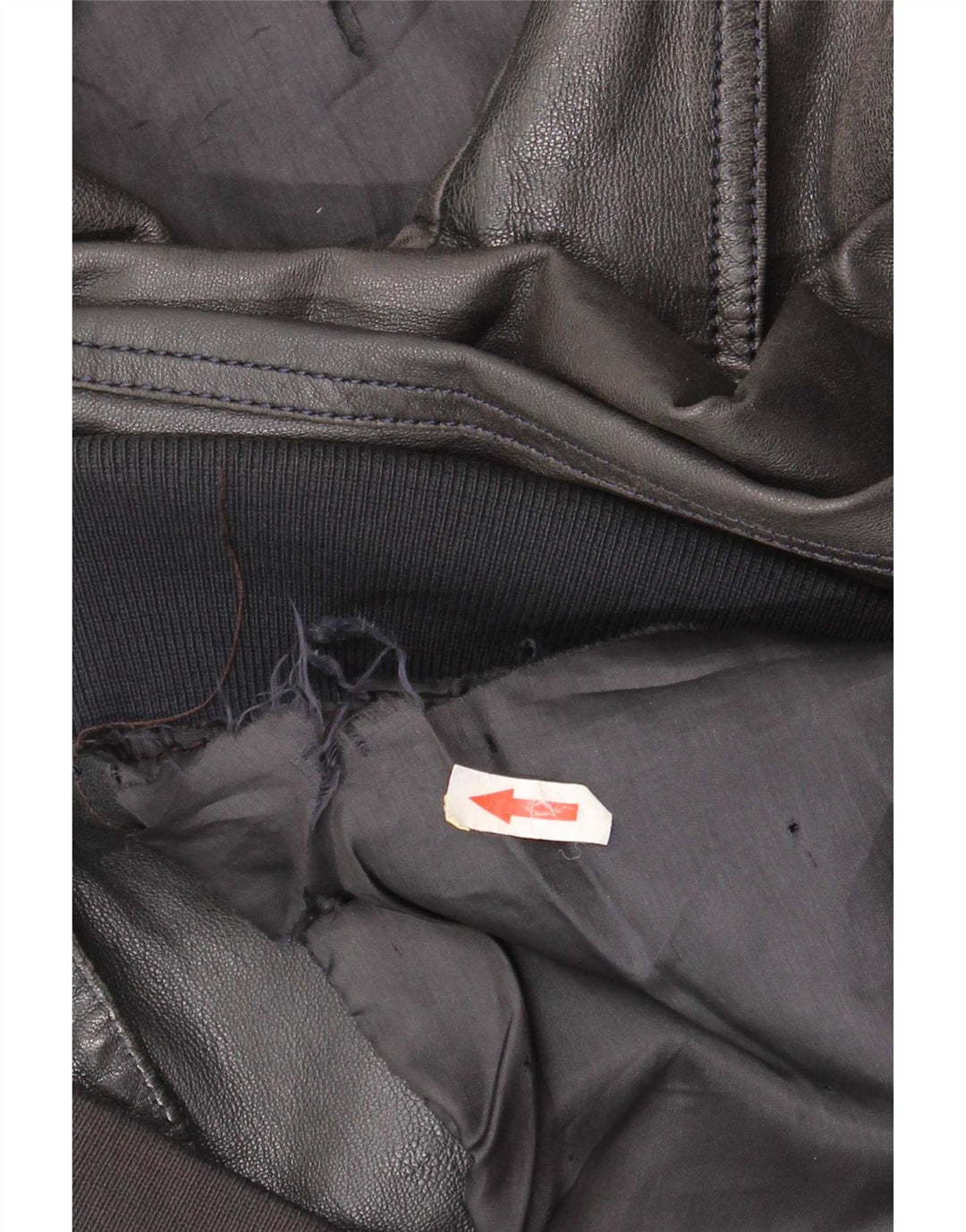 Jaqueta de couro masculina vintage IT 50 média preta