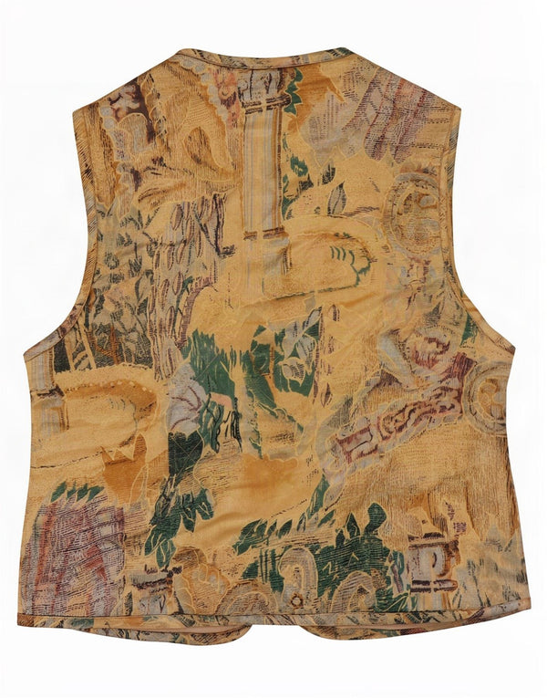 Gerry Weber Colete feminino com padrão abstrato IT 44 Paisley amarelo médio