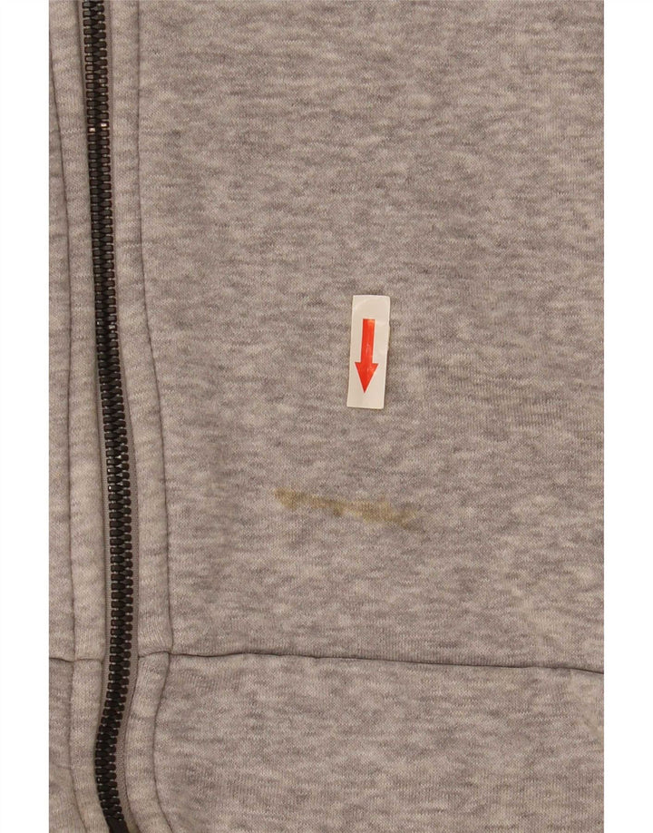 Suéter Adidas masculino 3D Arc Zip com capuz cinza médio algodão