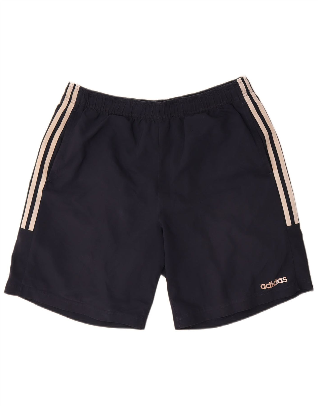 Shorts esportivos masculinos Adidas grandes poliéster azul marinho