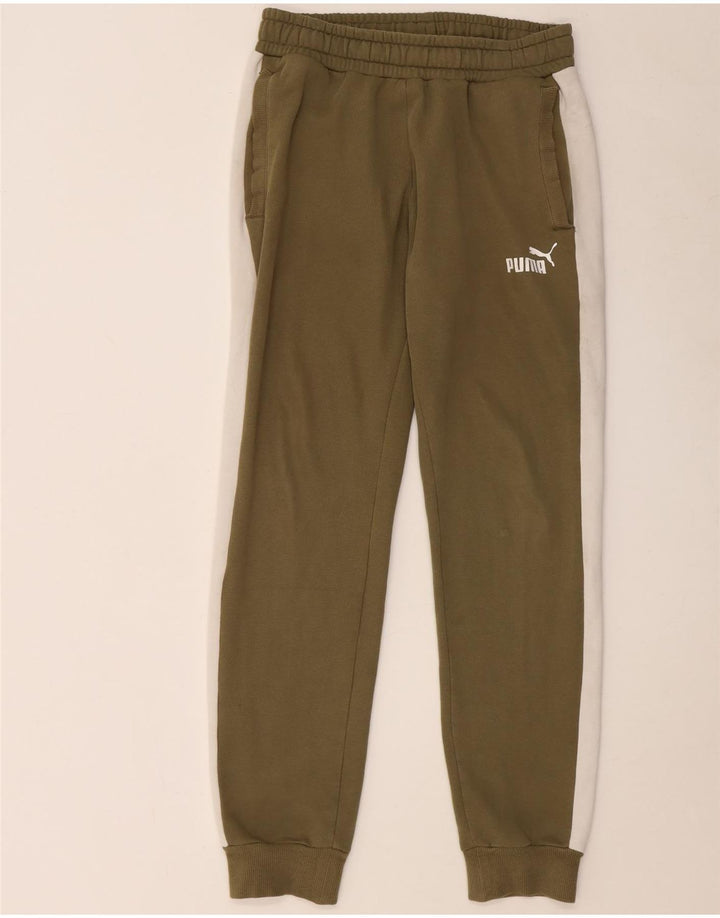 Puma Mens Full Tracksuit Medium Khaki Colourblock Algodão