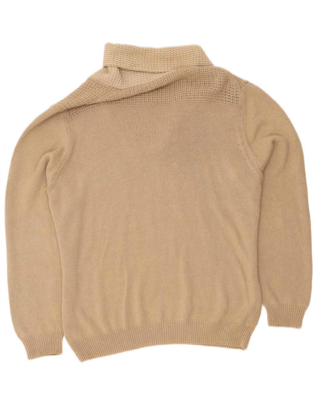 Suéter masculino Massimo Dutti com gola xale 2XL algodão bege