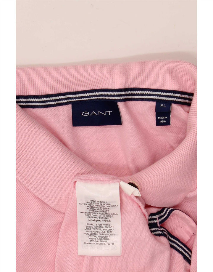 Camisa polo masculina Gant XL algodão rosa