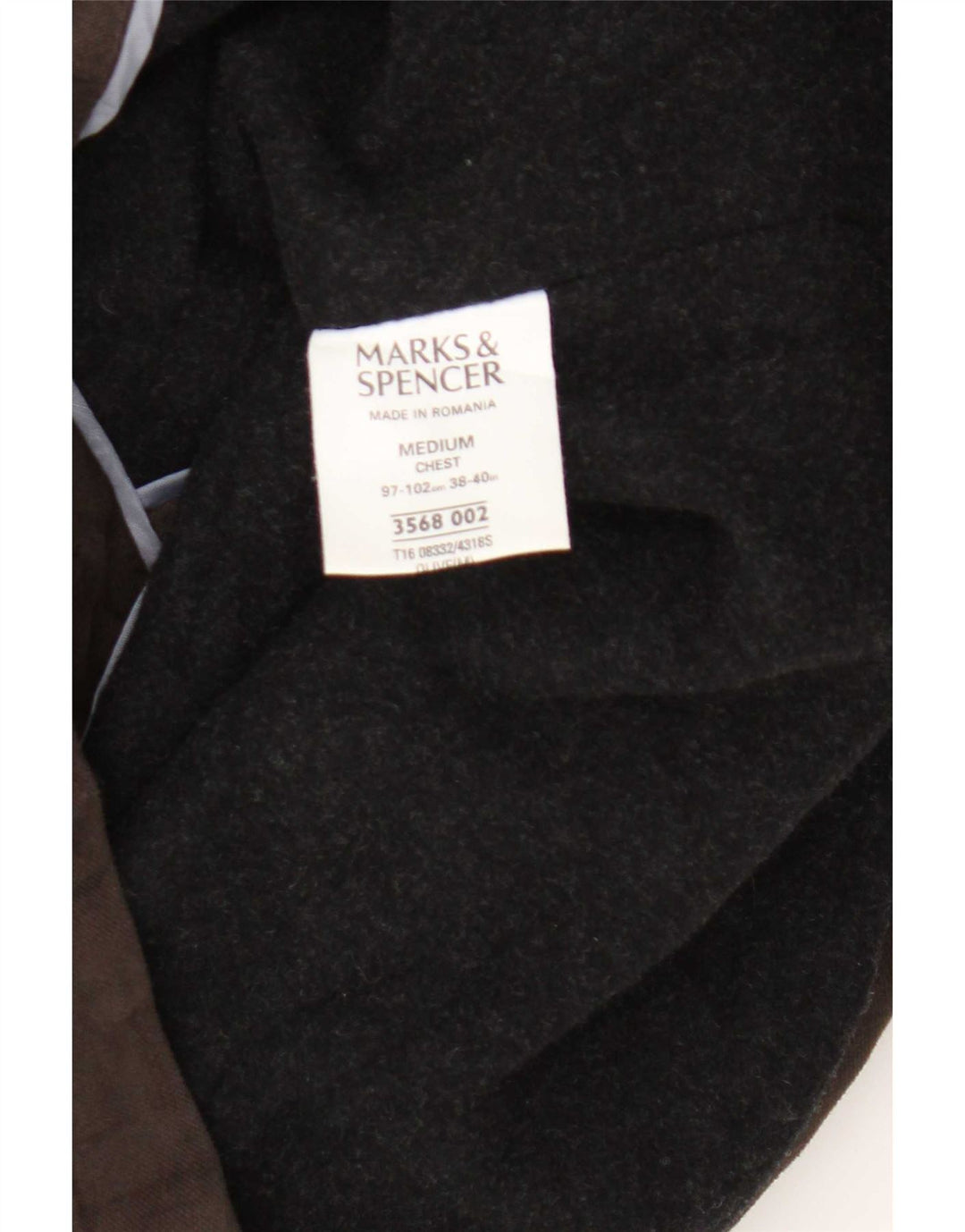 Jaqueta utilitária masculina Marks & Spencer Reino Unido 38 algodão marrom médio