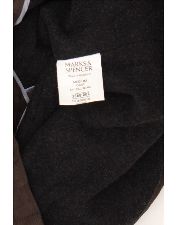 Jaqueta utilitária masculina Marks & Spencer Reino Unido 38 algodão marrom médio