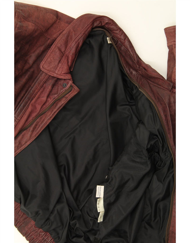 Jaqueta de couro masculina VINTAGE IT 50 grande couro marrom