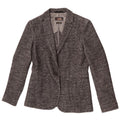Jaqueta blazer feminina Massimo Dutti com 1 botão EU 40 cinza médio Houndstooth