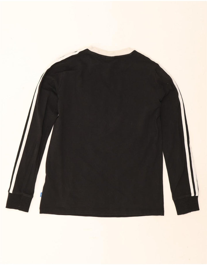 Adidas Mulher Top Manga Longa UK 12 Médio Algodão Preto
