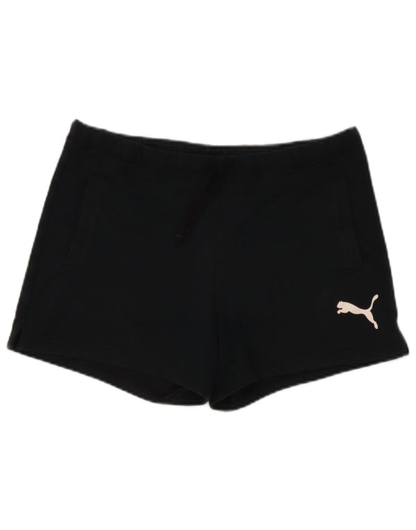 Shorts esportivos gráficos femininos Puma UK 8 pequenos pretos
