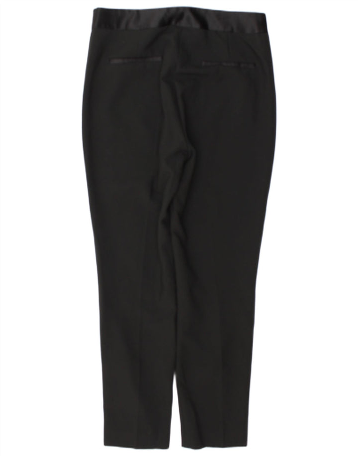 Zara Calça feminina casual slim grande W30 L29 poliéster preto