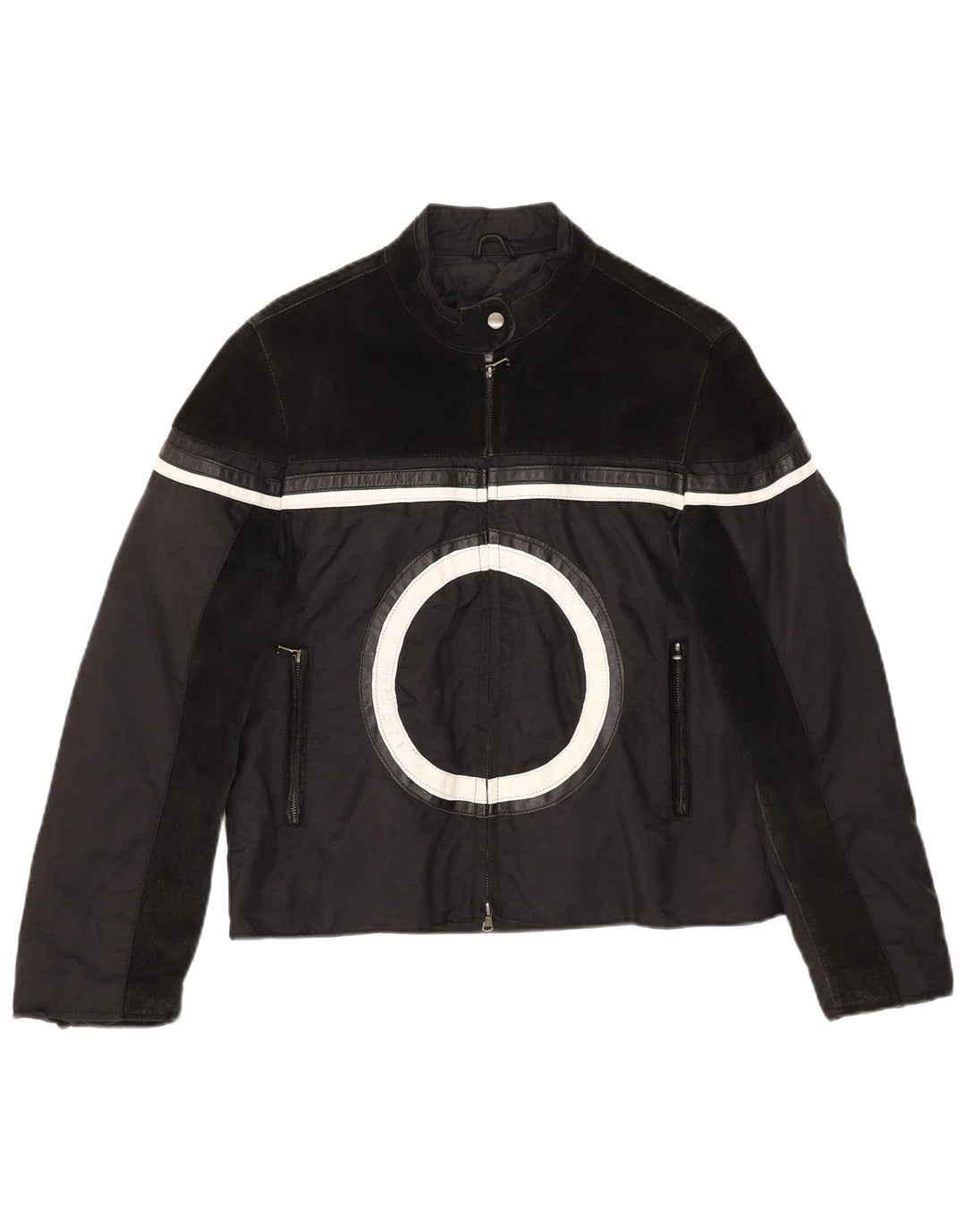 Jaqueta Les Boulevards Graphic Racer Feminina IT 48 XL Preto Colorblock