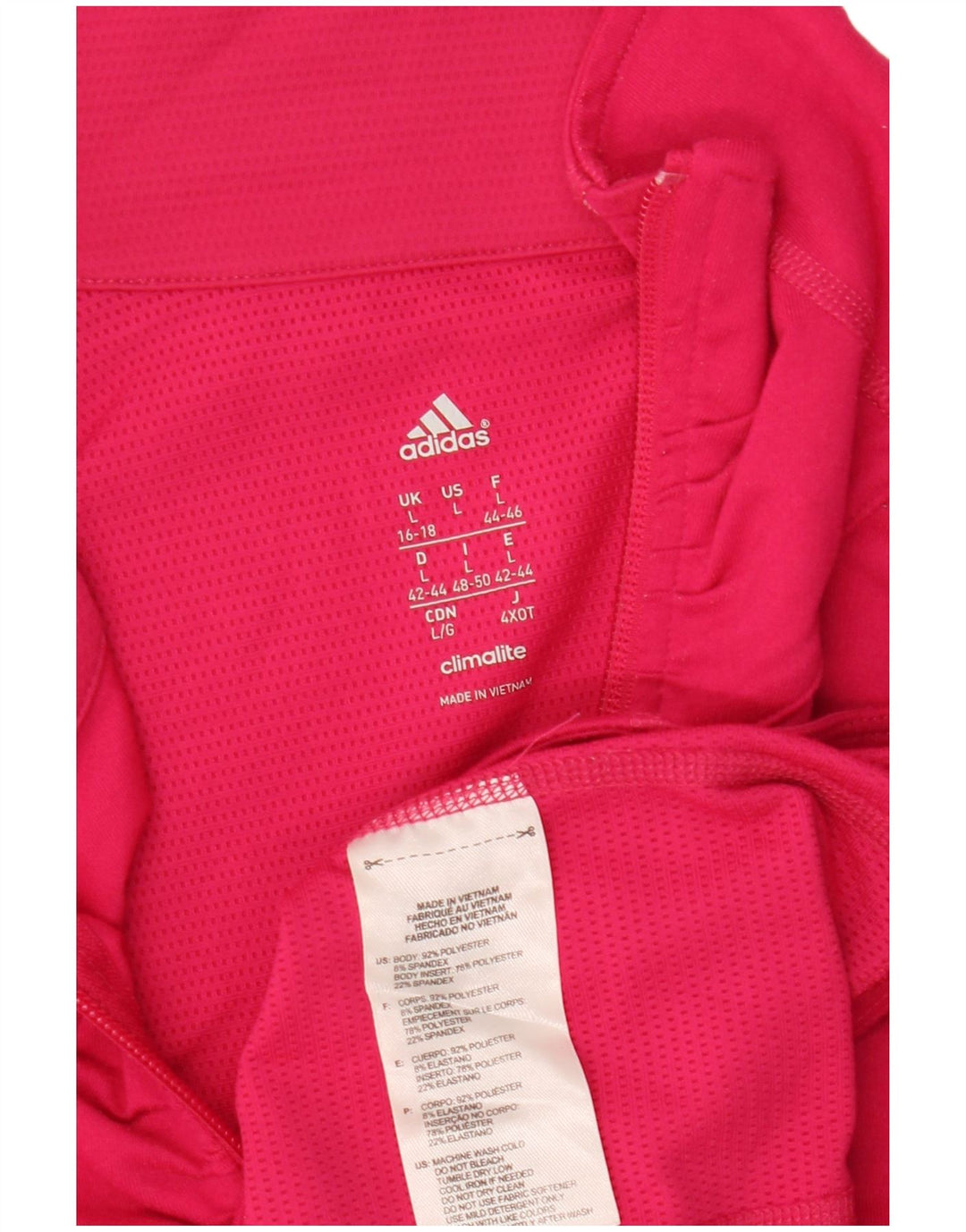 ADIDAS Womens Climalite Pullover Tracksuit Top UK 16/18 Grande Rosa