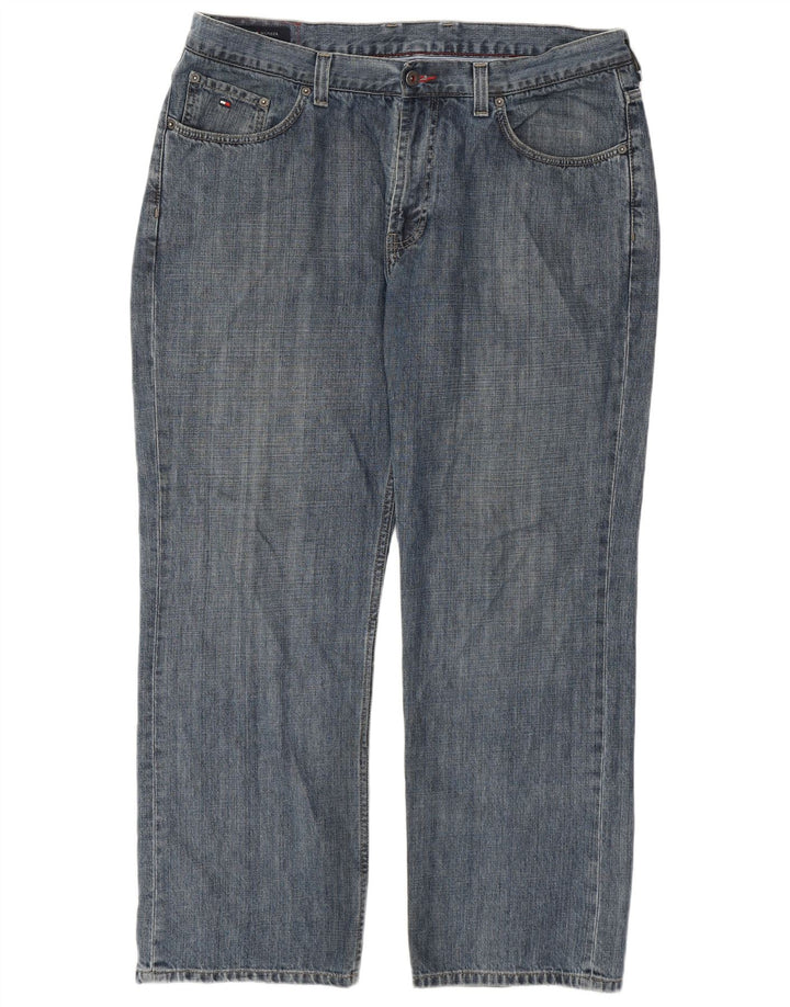 TOMMY HILFIGER Jeans reto masculino W38 L30 algodão azul