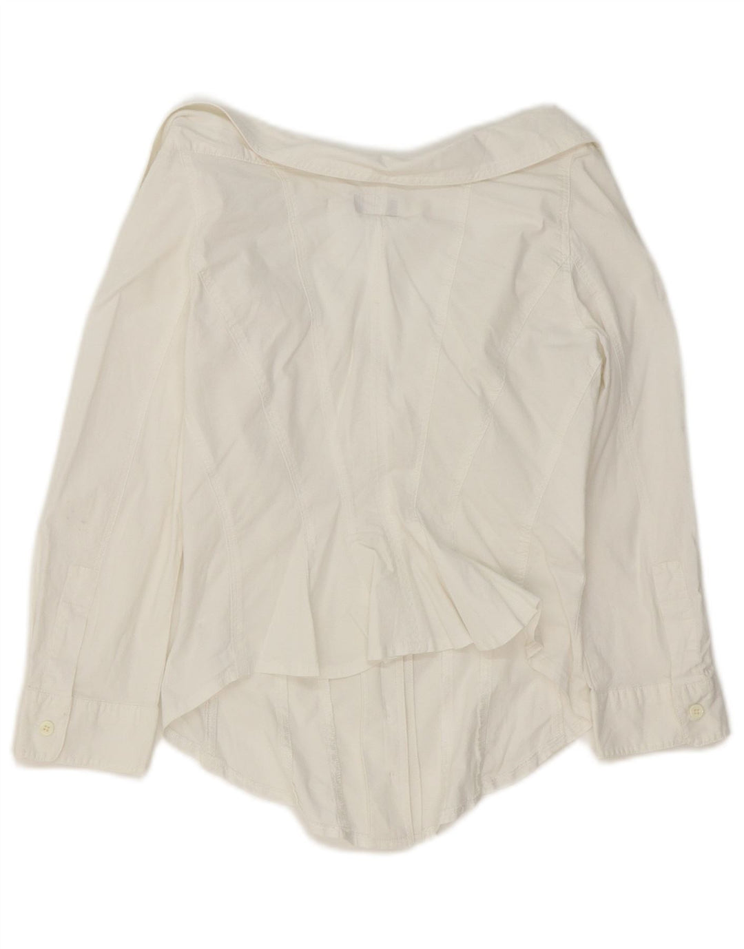 Camisa feminina Armani Jeans manga 3/4 IT 42 algodão branco médio