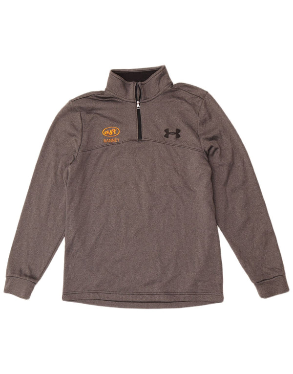 Under Armour Masculino Cold Gear Zip Neck Pulôver Treino Top Pequeno Cinza